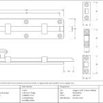 satin brass 6" universal bolt
