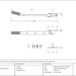 satin brass 8" brompton stay