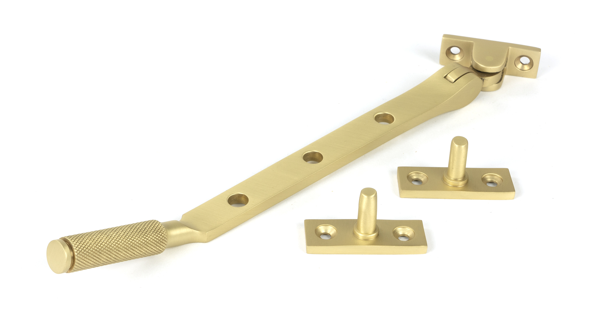 satin brass 8" brompton stay
