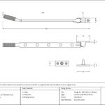satin brass 12" brompton stay