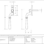 satin brass newbury espag lh