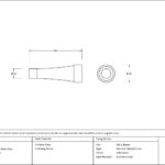 satin brass projection door stop