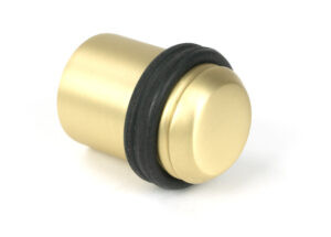 satin brass floor mounted door stop