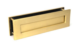 satin brass traditional letterbox
