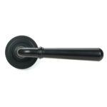 matt black newbury lever on rose set (art deco) unsprung