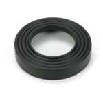 matt black newbury lever on rose set (beehive) unsprung