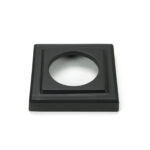 matt black newbury lever on rose set (square) unsprung