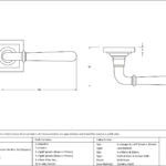 matt black newbury lever on rose set (square) unsprung