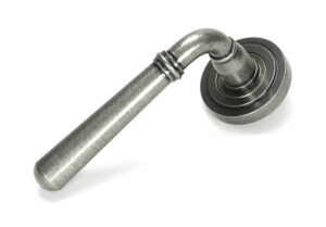 pewter newbury lever on rose set (art deco) unsprung