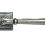pewter newbury lever on rose set (square) unsprung