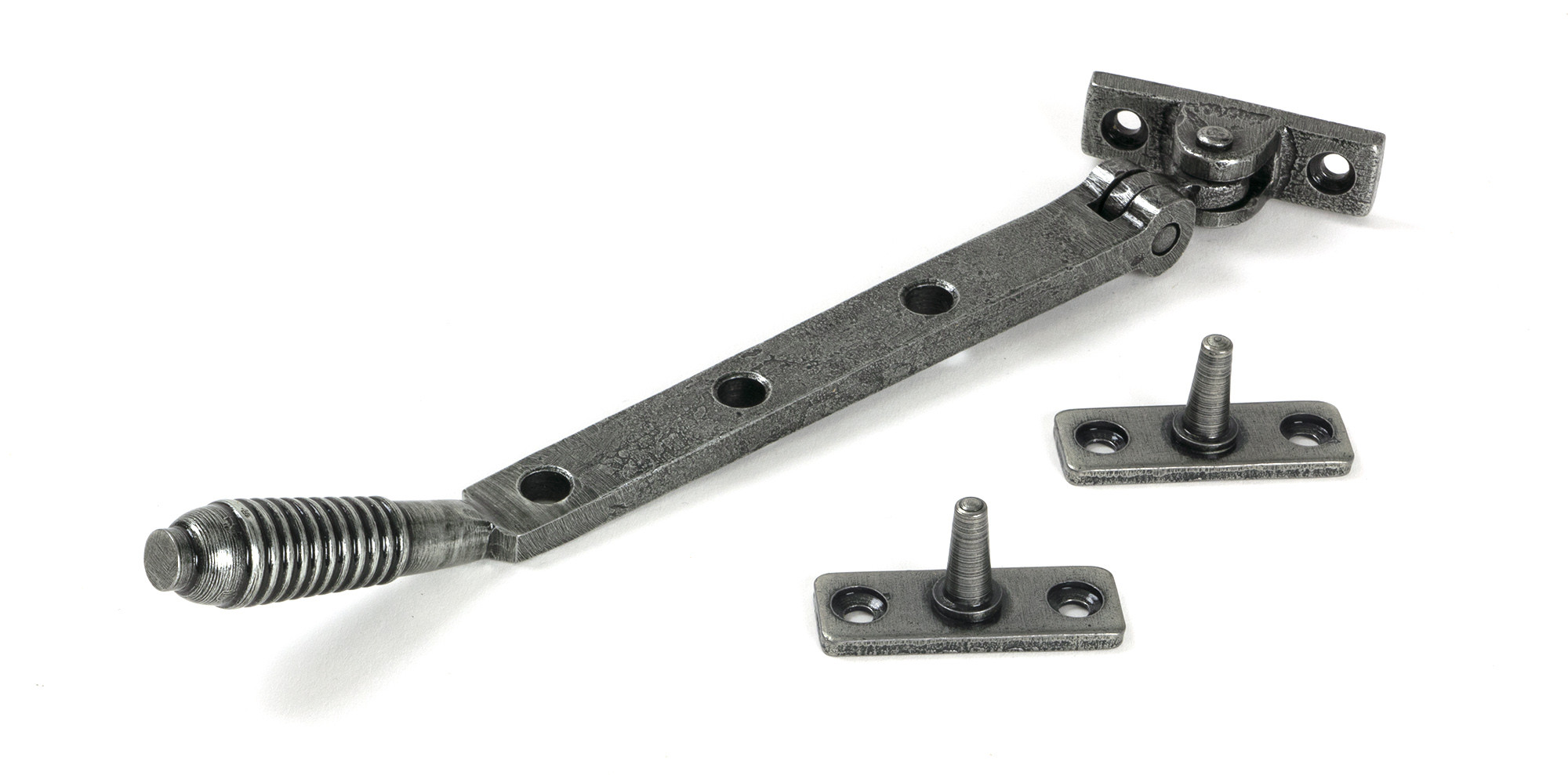 pewter 8" reeded stay