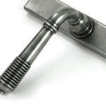 pewter reeded slimline lever espag. lock set