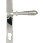 polished marine ss (316) reeded slimline lever espag. lock set
