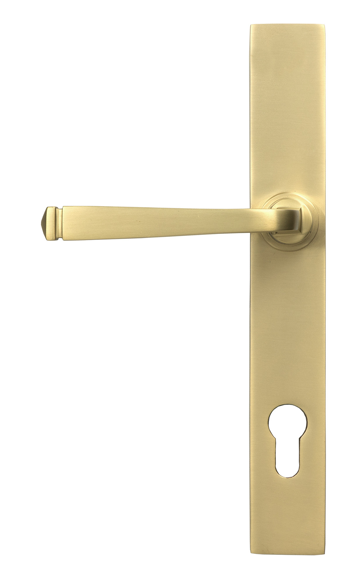 satin brass avon slimline lever espag. lock set