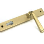 satin brass avon slimline lever espag. lock set