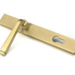 satin brass avon slimline lever espag. lock set