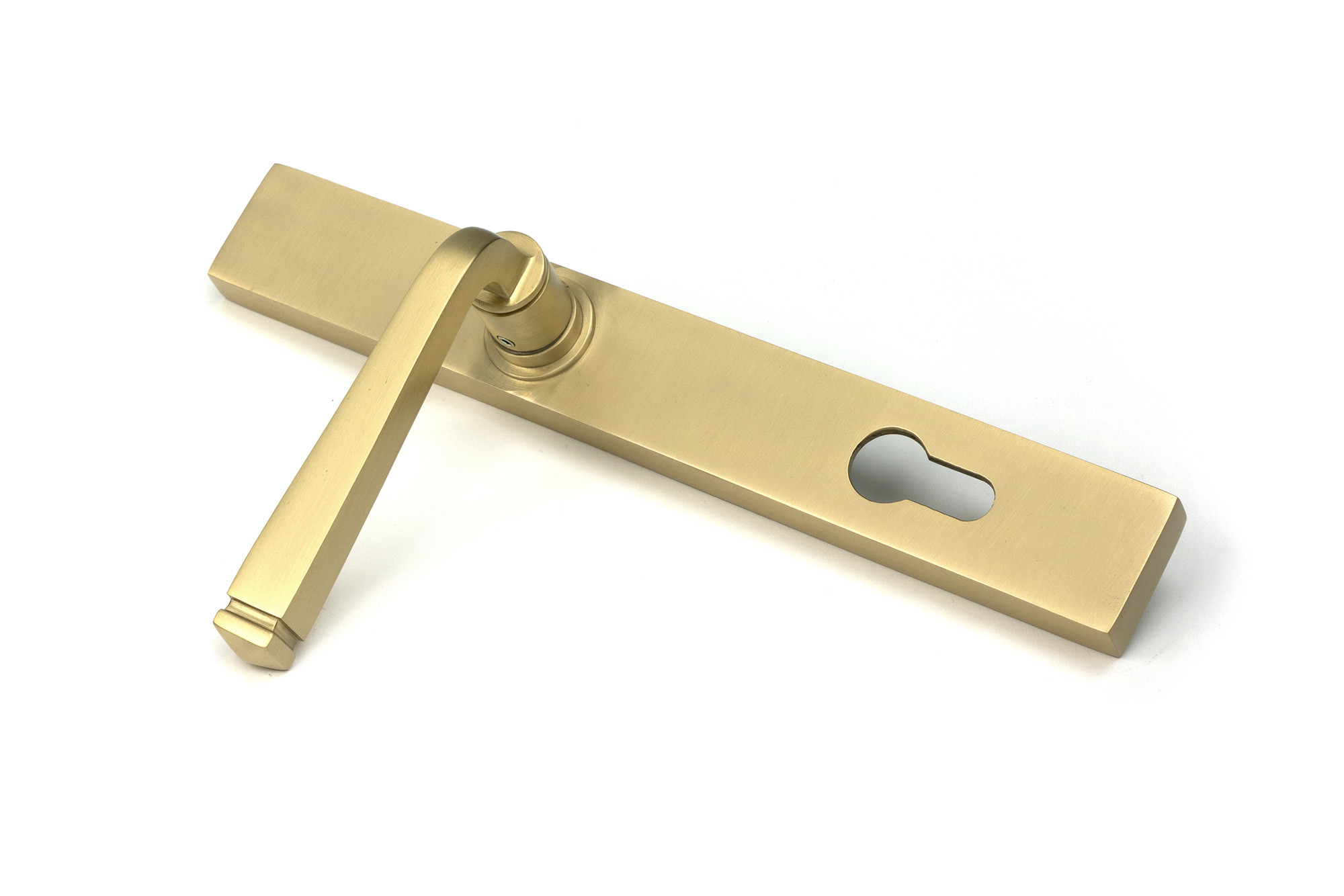 satin brass avon slimline lever espag. lock set