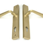 satin brass avon slimline lever espag. lock set