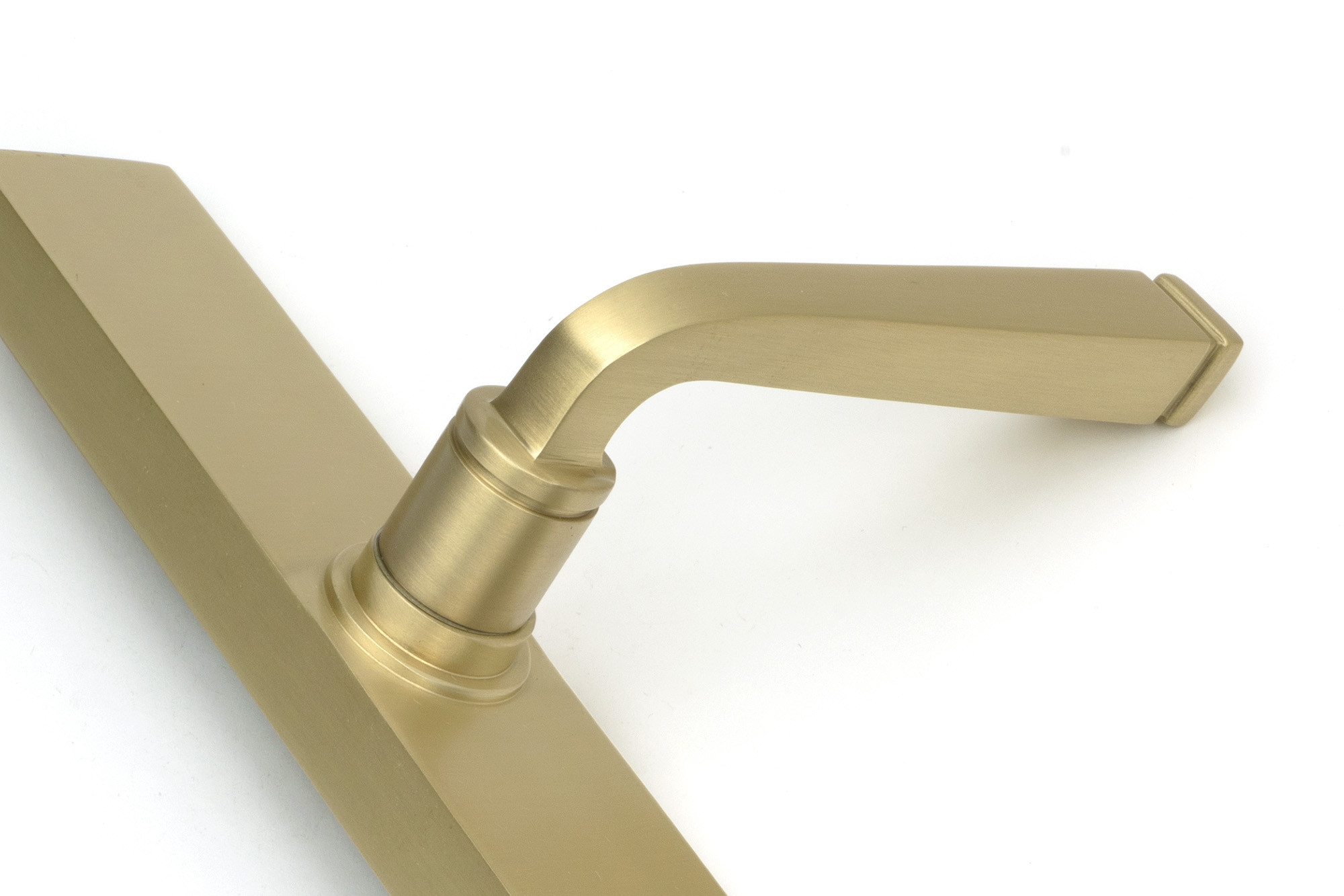 satin brass avon slimline lever espag. lock set