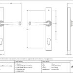 satin brass avon slimline lever espag. lock set
