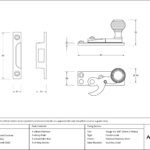 satin marine ss (316) beehive sash hook fastener