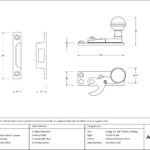 polished marine ss (316) prestbury sash hook fastener