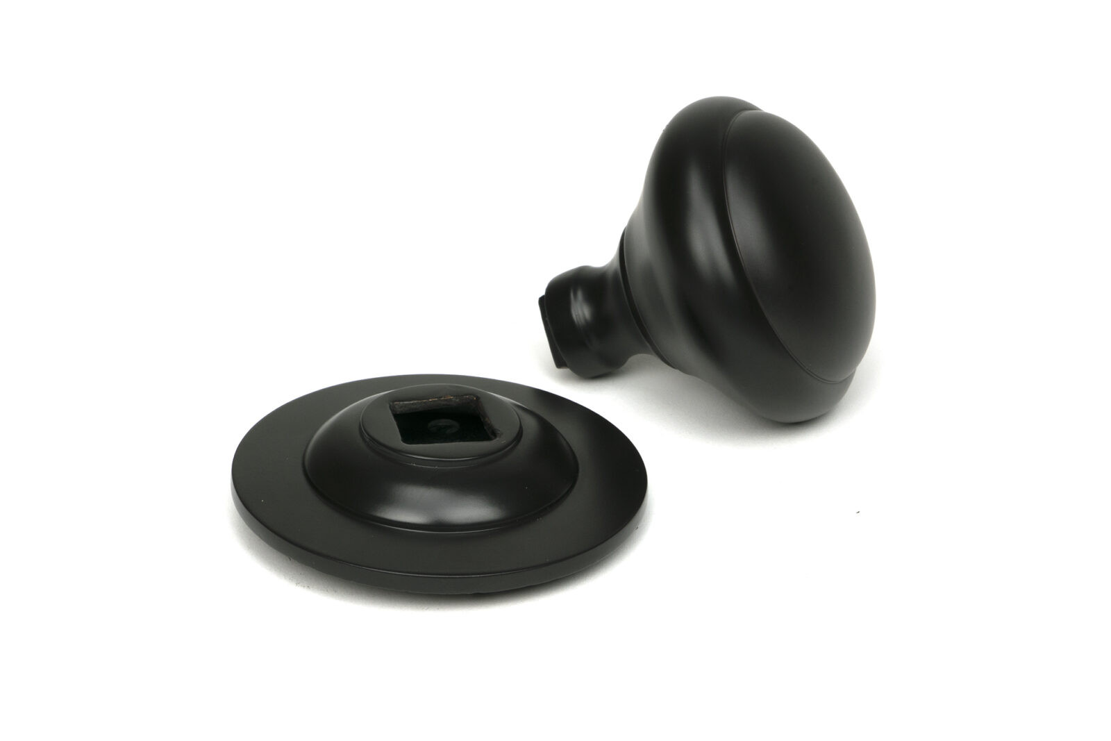 aged bronze round centre door knob