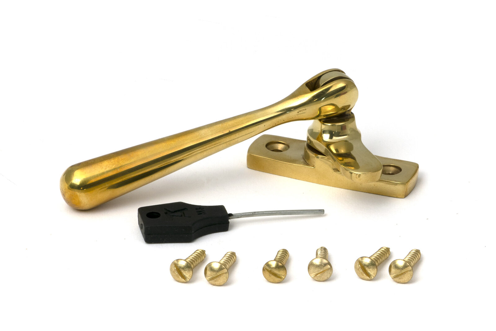polished brass locking newbury fastener
