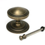 burnished brass art deco centre door knob