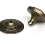 burnished brass art deco centre door knob