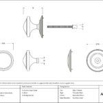 burnished brass art deco centre door knob