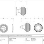 burnished brass beehive centre door knob