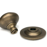 burnished brass round centre door knob