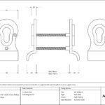 burnished brass 50mm euro door pull (back to back fixings)