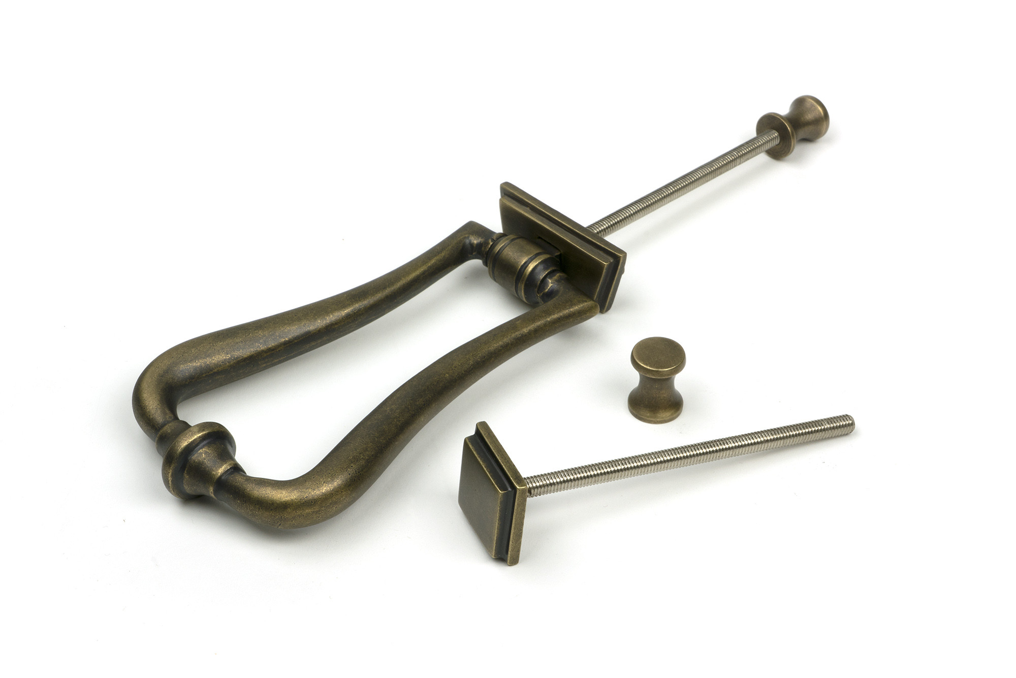 burnished brass slimline art deco door knocker