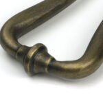 burnished brass slimline art deco door knocker