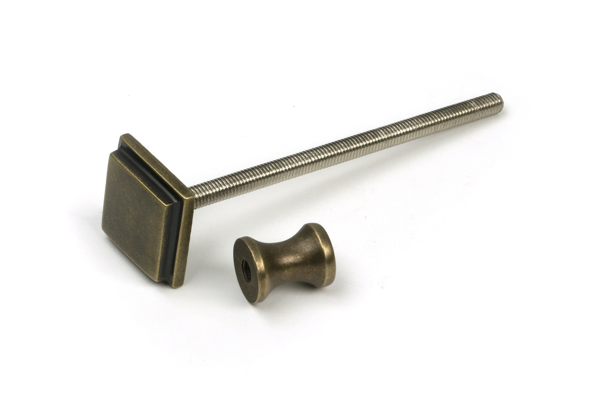 burnished brass slimline art deco door knocker