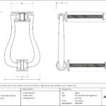 burnished brass slimline art deco door knocker