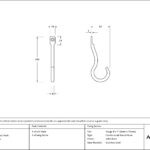 satin brass anchor coat hook