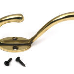 aged brass newbury hat & coat hook