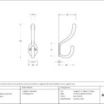 polished brass newbury hat & coat hook