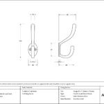 satin chrome newbury hat & coat hook