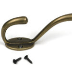 burnished brass newbury hat & coat hook
