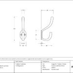 polished bronze newbury hat & coat hook