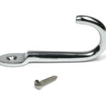 polished chrome traditional coat hook