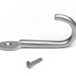 satin chrome traditional coat hook