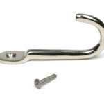 polished nickel traditional coat hook