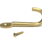 satin brass traditional coat hook
