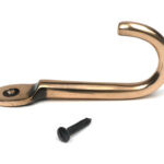 polished bronze traditional coat hook