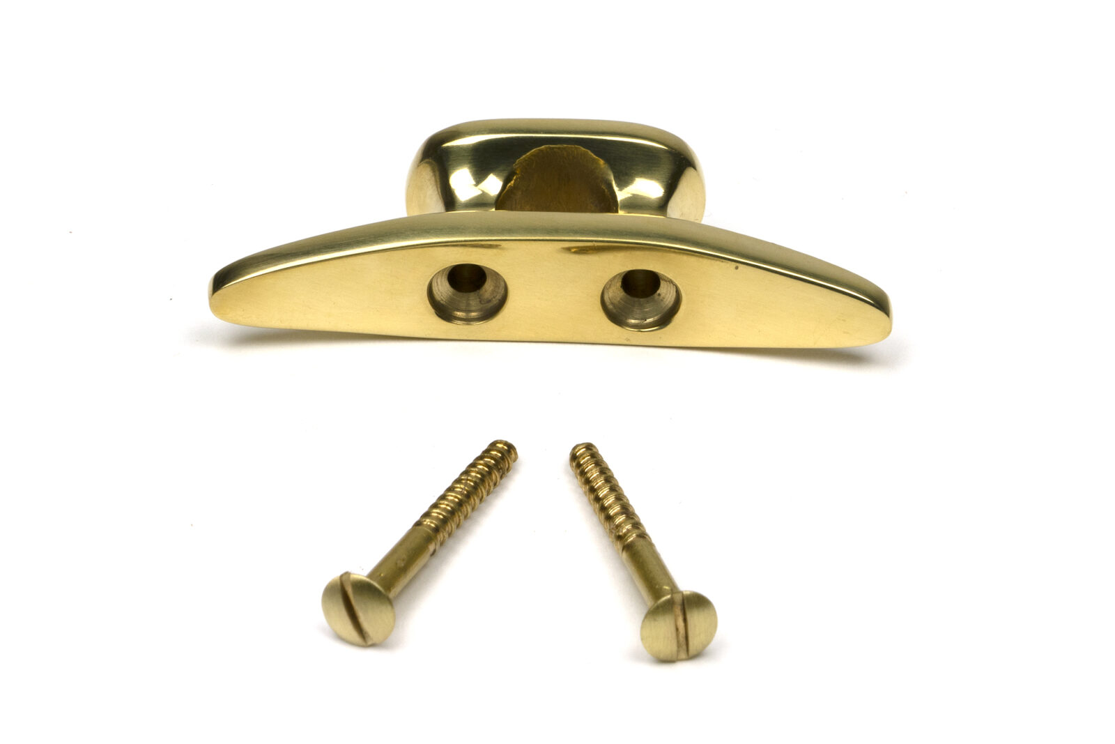 polished brass marine cleat hook